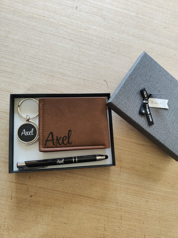 Portefeuille, Stylo, Porte-clés